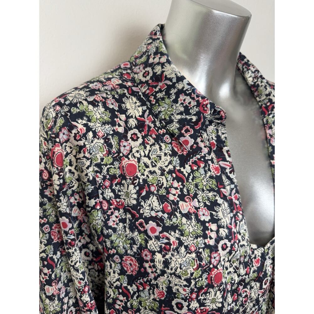Cinq à Sept Midi Dress Womens 14 Floral Dainty Cocktail Elegant Feminine Multi - Picture 13 of 16